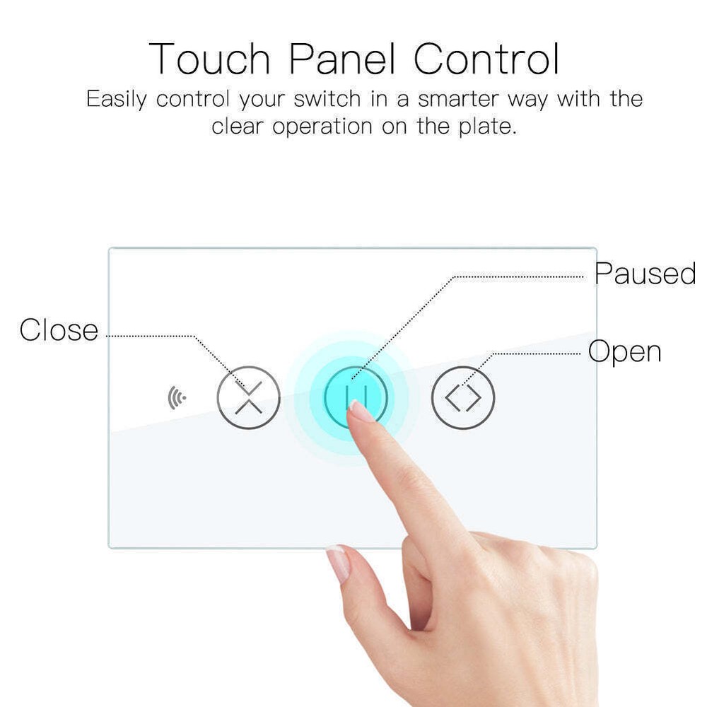 MOES WiFi RF Smart Curtain Switch Roller Blinds Shutter Timer Alexa Google APP