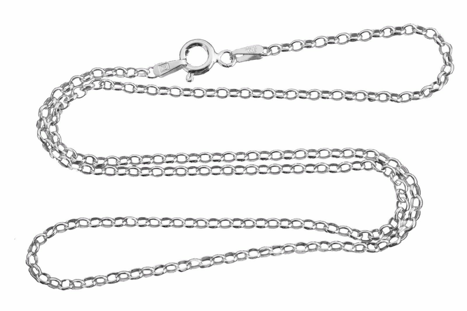 2.1mm Rolo Chain Necklace - 925 Sterling Silver - 030 16" - 24"