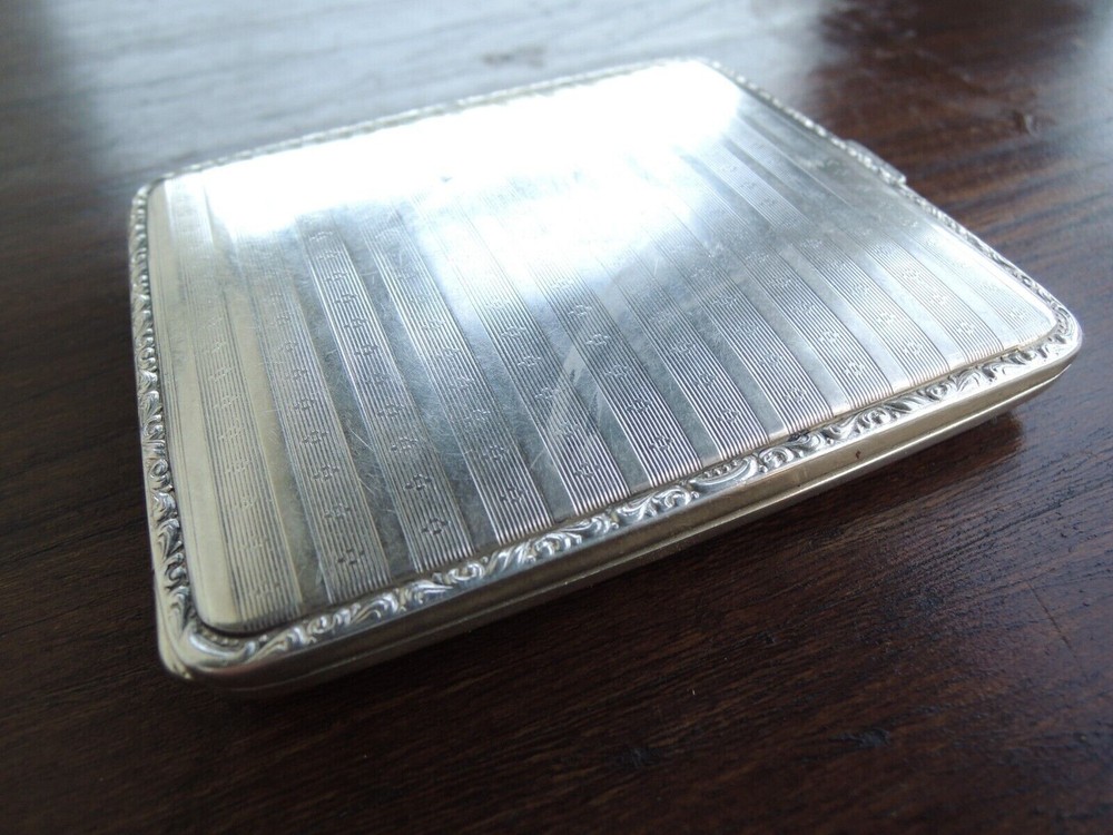 Art Deco German 835S Solid Silver Cigarette Case – 1930s