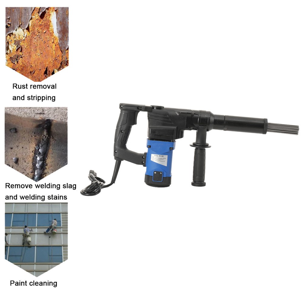 Electric Needle Derusting Gun Rust Removal Needle Scaler Jet Chisel 110V US plug