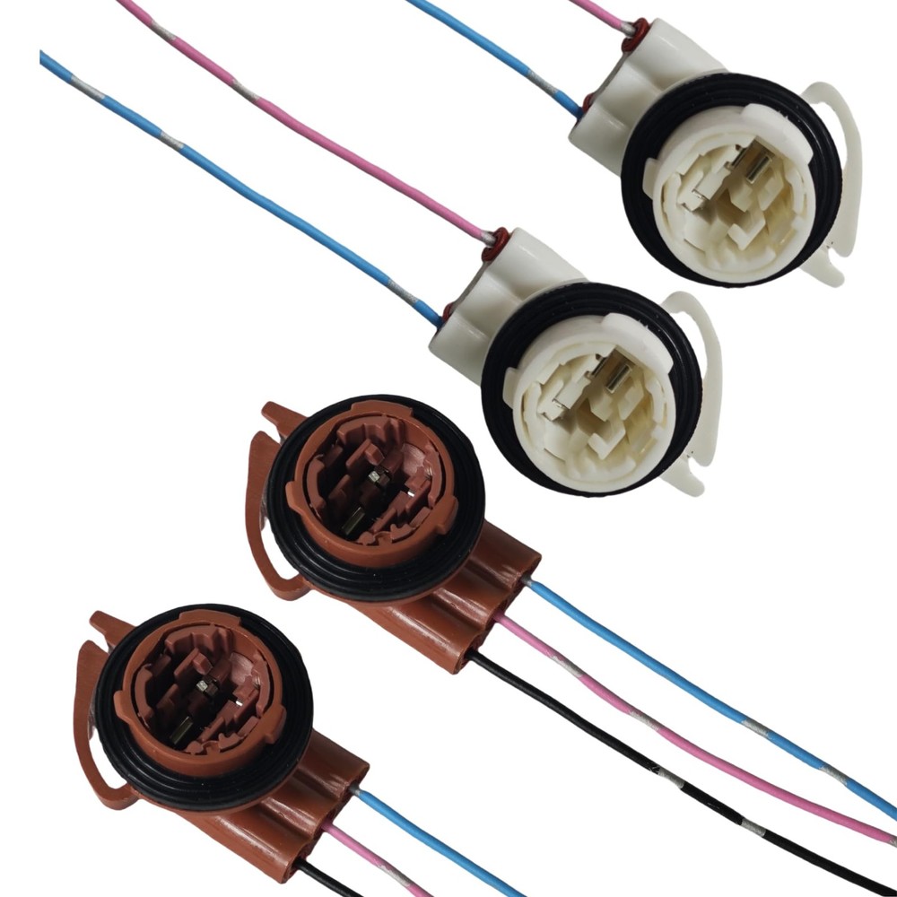 3156 3157 4PCS Pre-Wired Harness Pigtail Socket Connector Plug Install LED Bu...