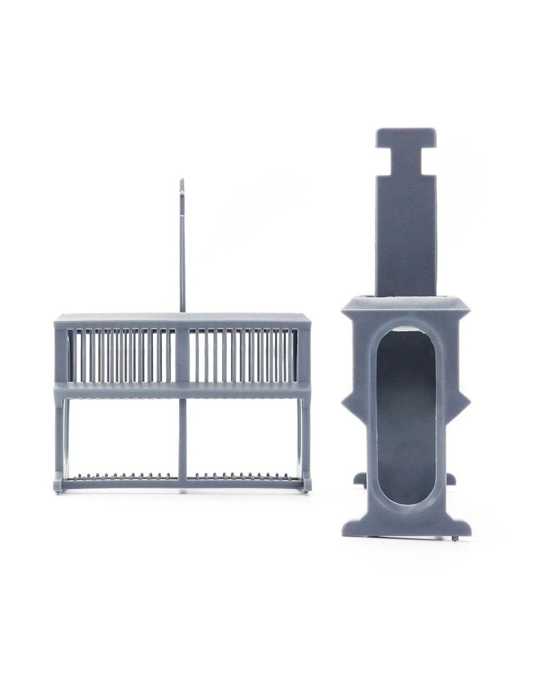 Microscope Slides Staining Jar and Rack 24-Slots 10 Pack Grey