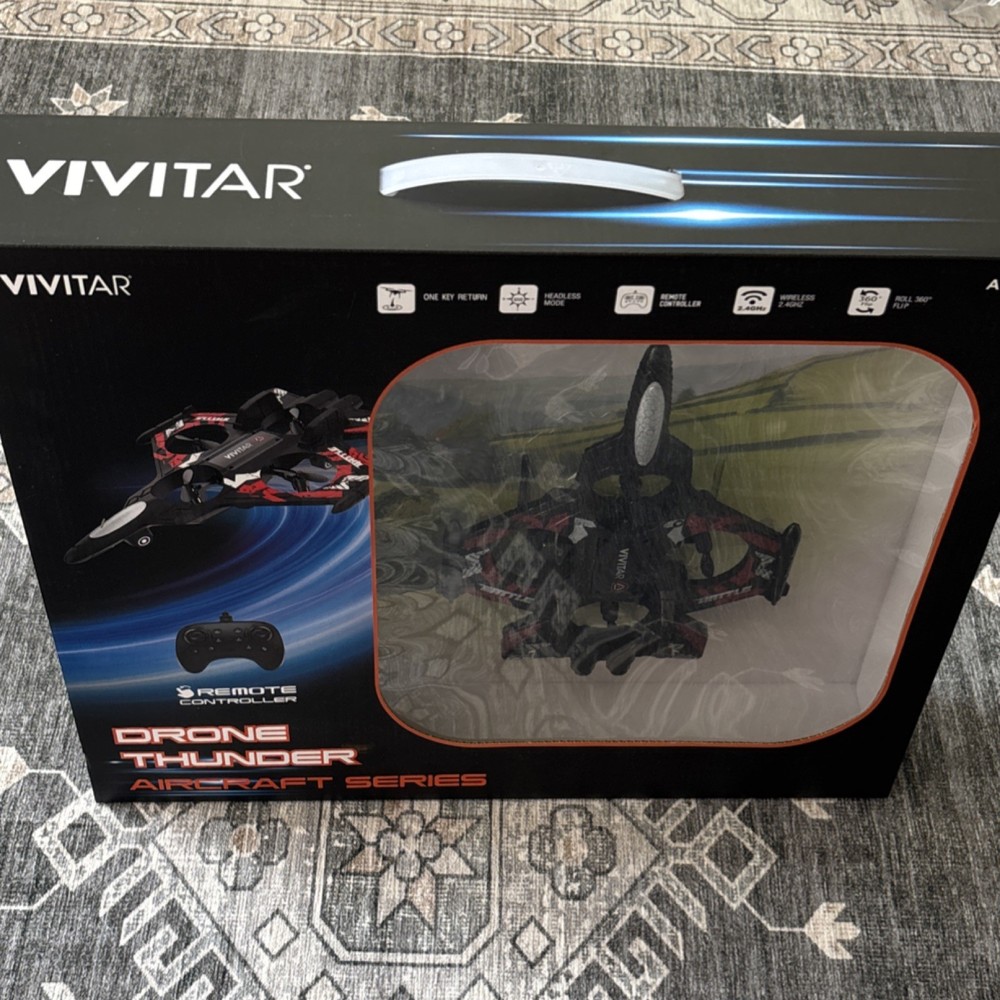 Vivitar Drone Thunder Remote Control Quadcopter Black Red