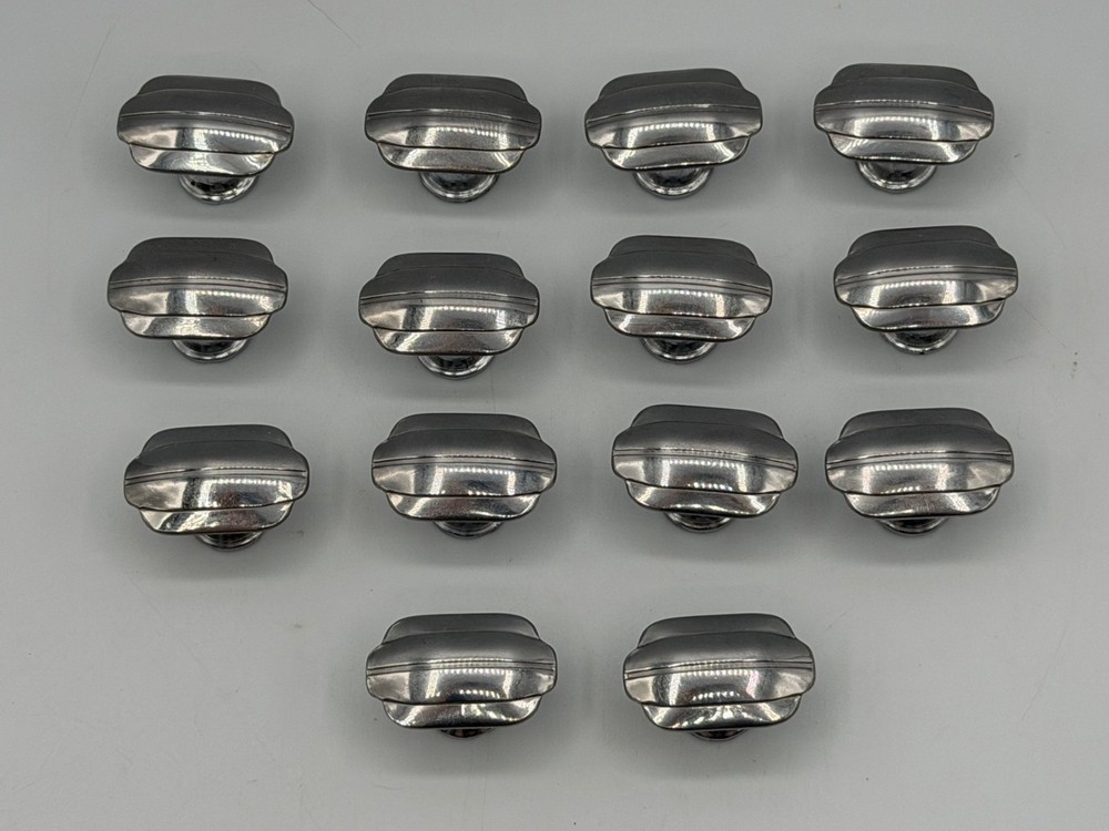 25 MCM/Art Deco Chrome Drawer Cabinet Knobs Pulls Collection From One Kitchen