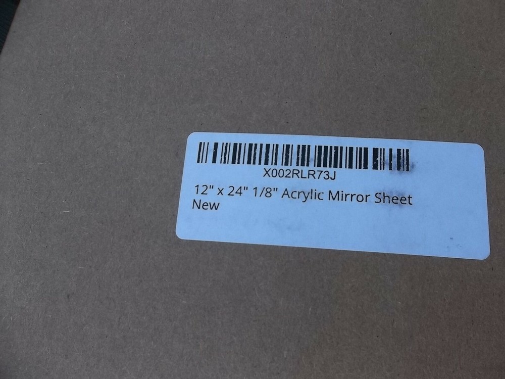 12" x 24" 1/8" Acrylic Mirror Sheet