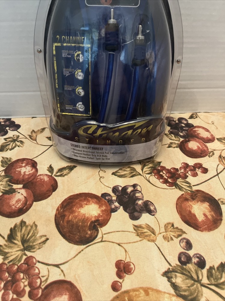 NEW ELECTRONICS 2 CHANNEL STINGER STEREO INTERCONNECT 20FT SH12120SPLIT TIP RCA