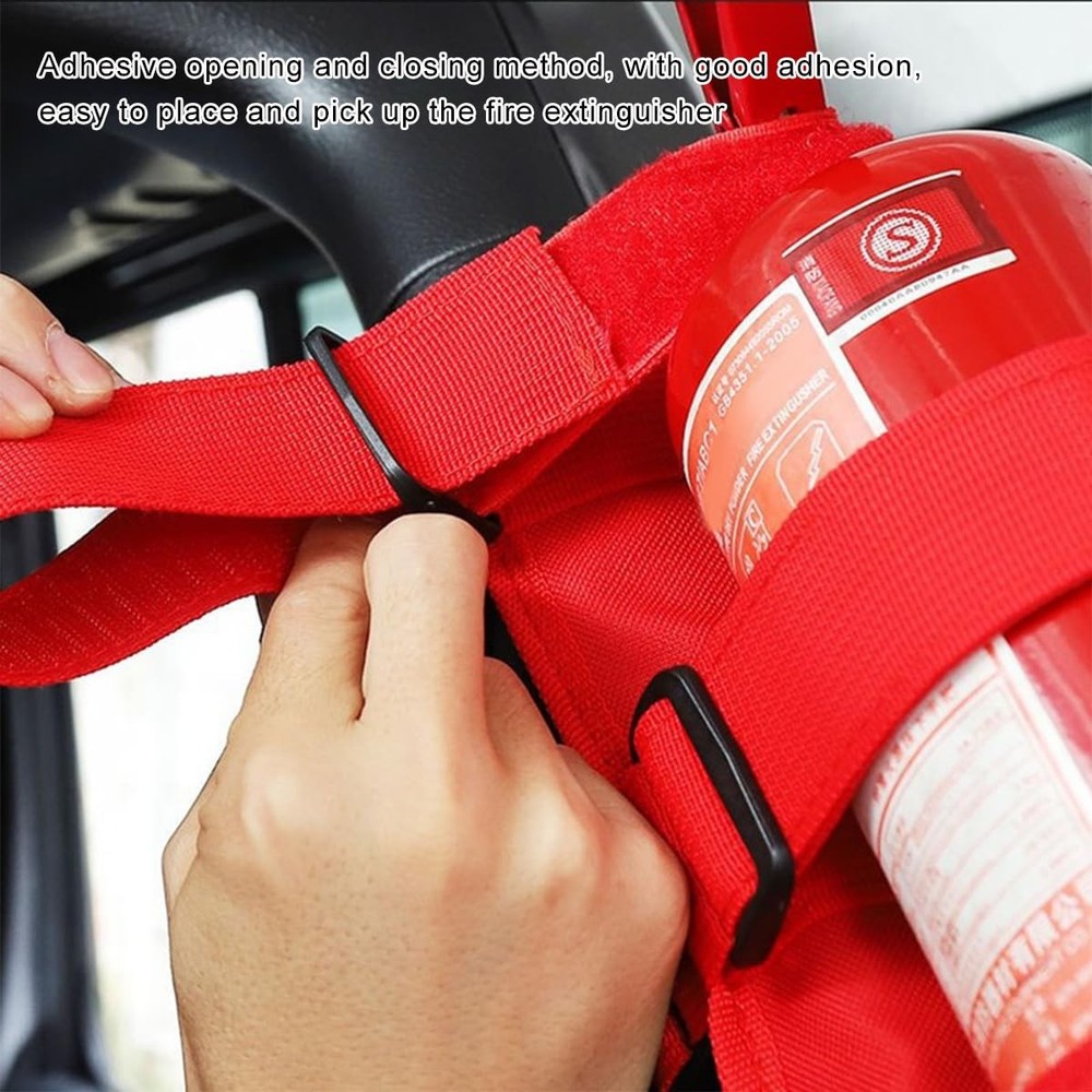 Fire Extinguisher Holder, Roll Bar Adjustable Extinguisher Strap Brackets wit...