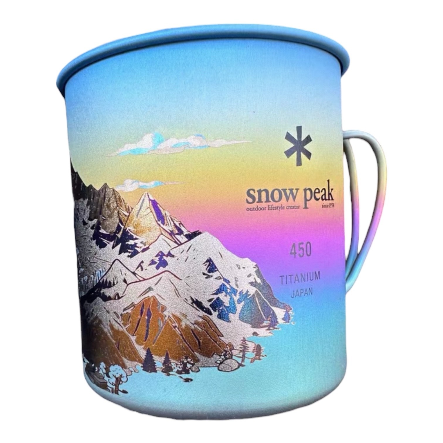 Snow Peak Titanium Mug 450ml Custom Design Camping Cup Ultralight