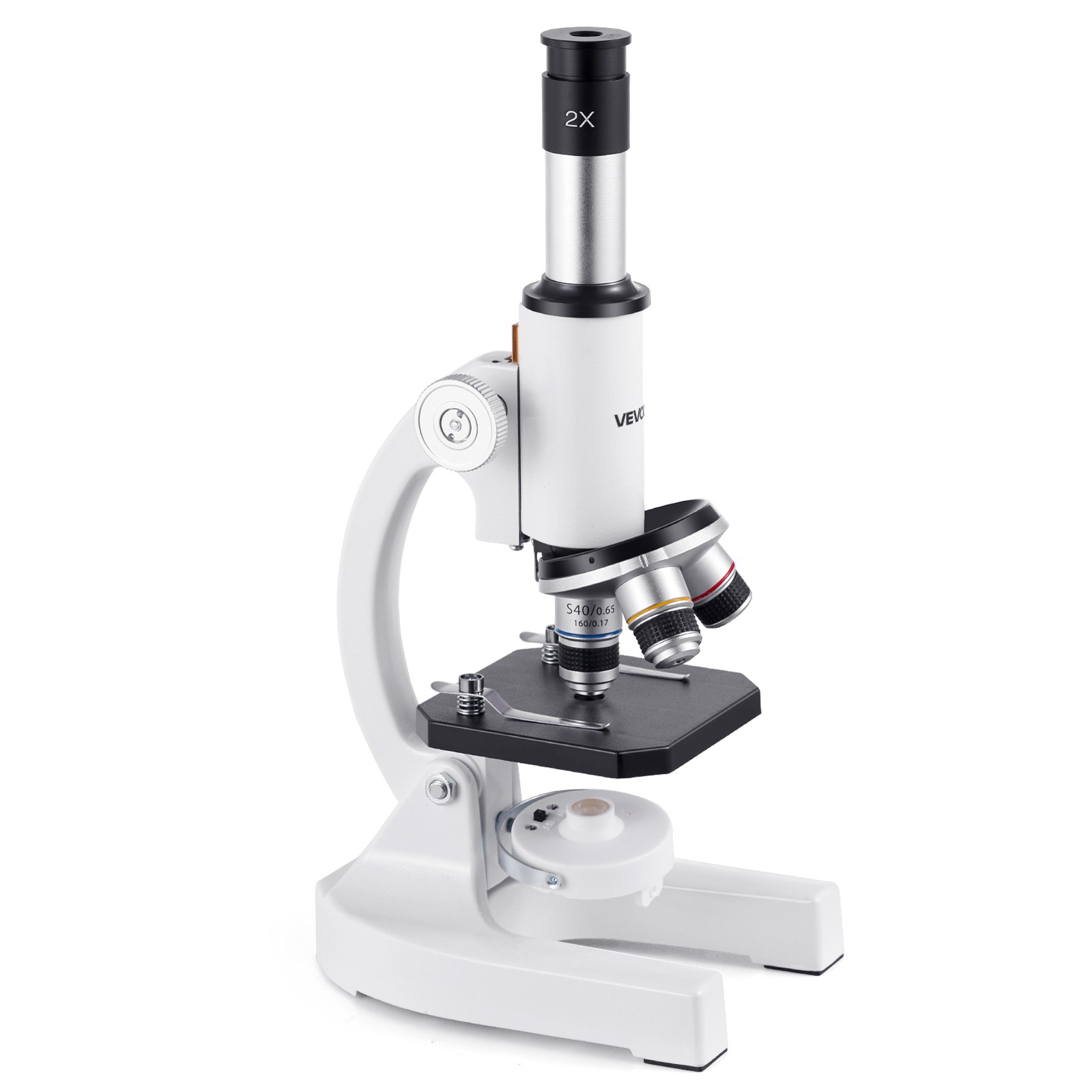 VEVOR Professional Monocular Compound Microscope Kit 40-2000X Magnification