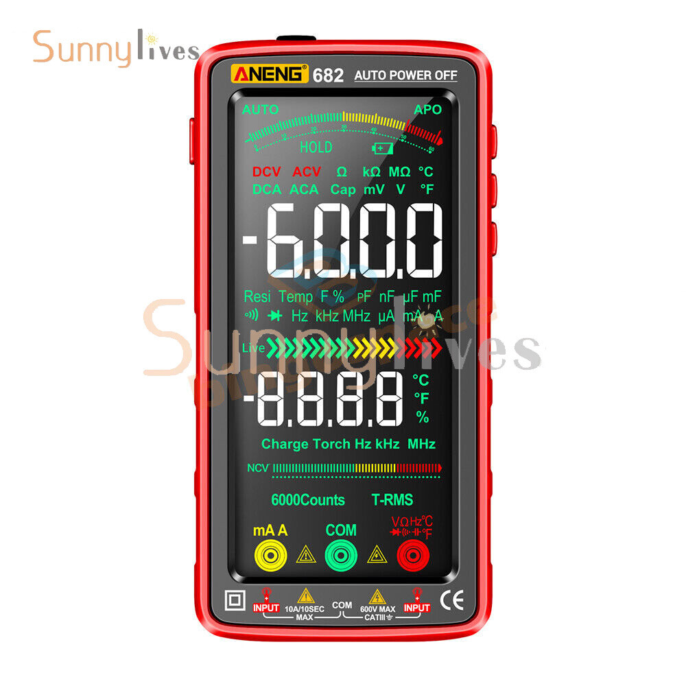 ANENG 683 682 681 Smart Digital Multimeter AC/DC Capacitance Meter Diode Tester