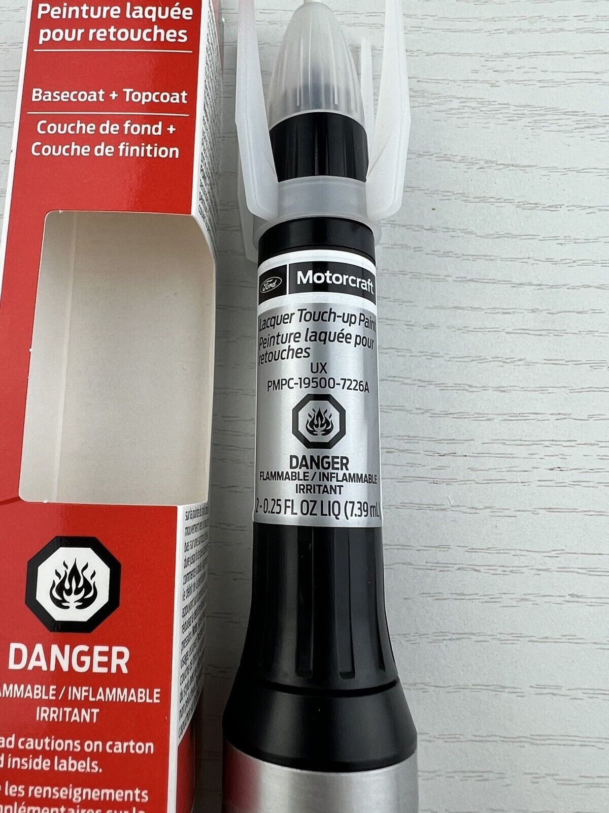 Genuine Ford Motorcraft Touch Up Paint Bottle Ingot Silver UX 7226 & Clear Coat