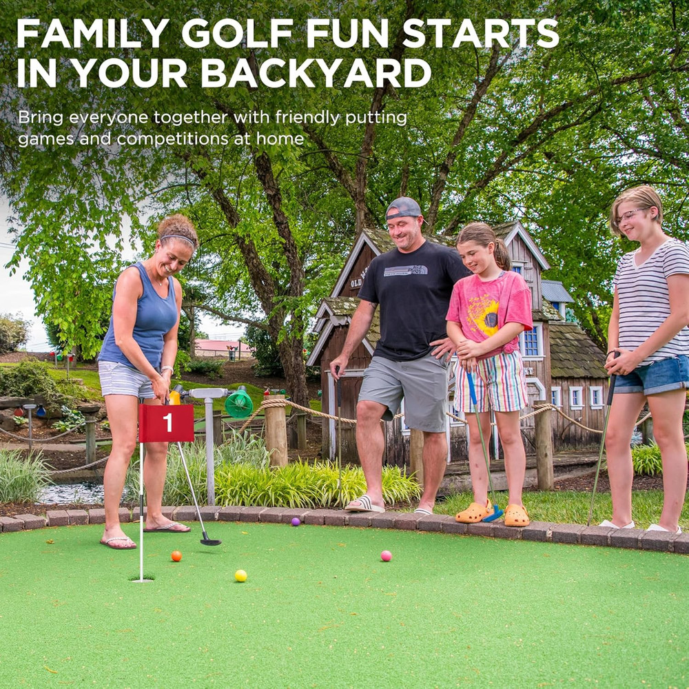 Mini Golf Flagstick Set - 3ft Double-Sided Flags for Yard & Putting Green