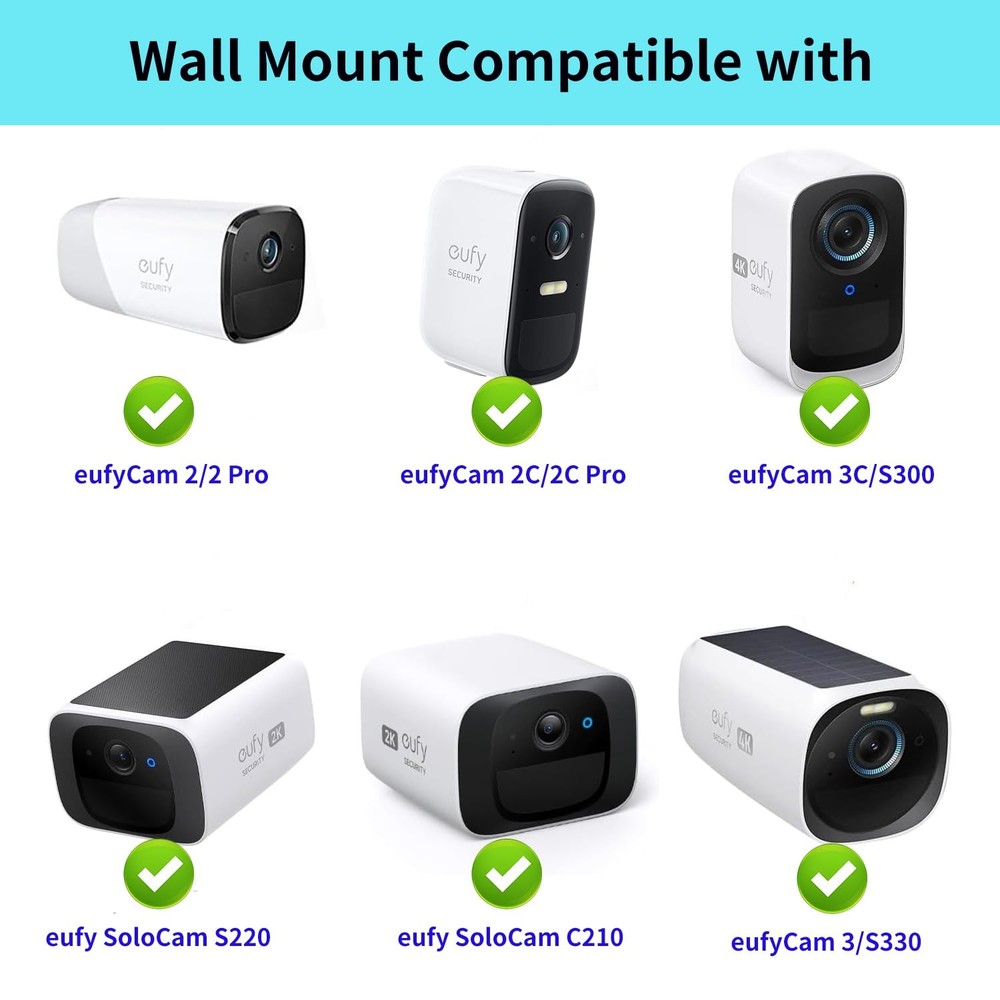 2Pack Eufy Camera Mount,Adjustable Wall Mount Compatible with eufyCam 2C/2C...
