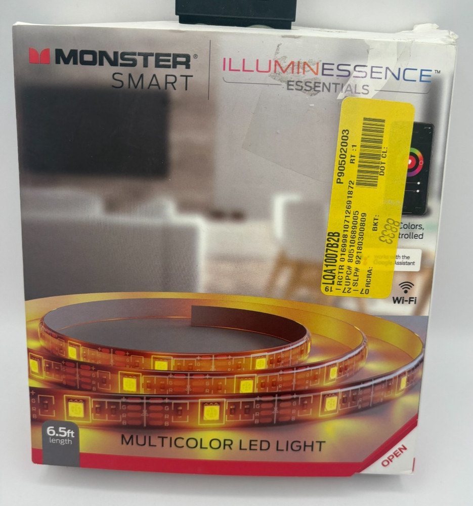 Monster Smart Illuminescence Essentials 6.5 Ft Multicolor LED Light Strip