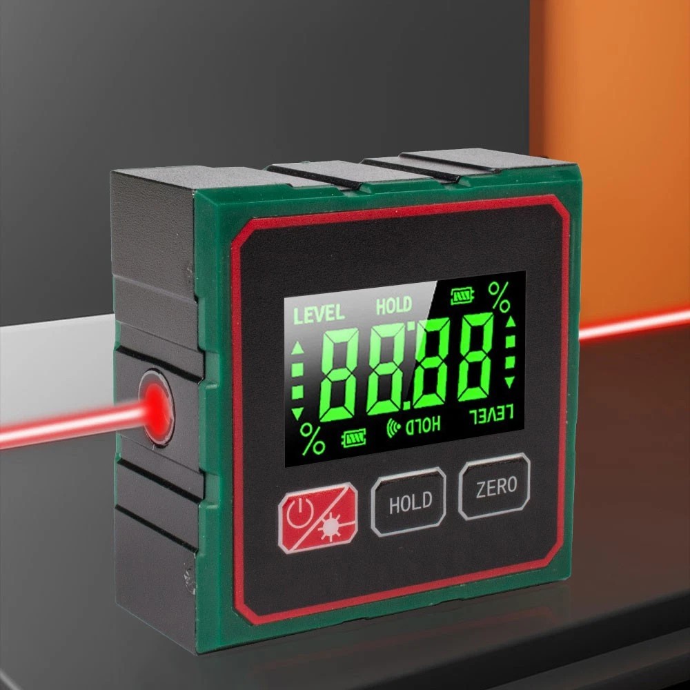 Digital Angle Finder with Electronic Laser 4-Side Magnetic Angle Gauge US