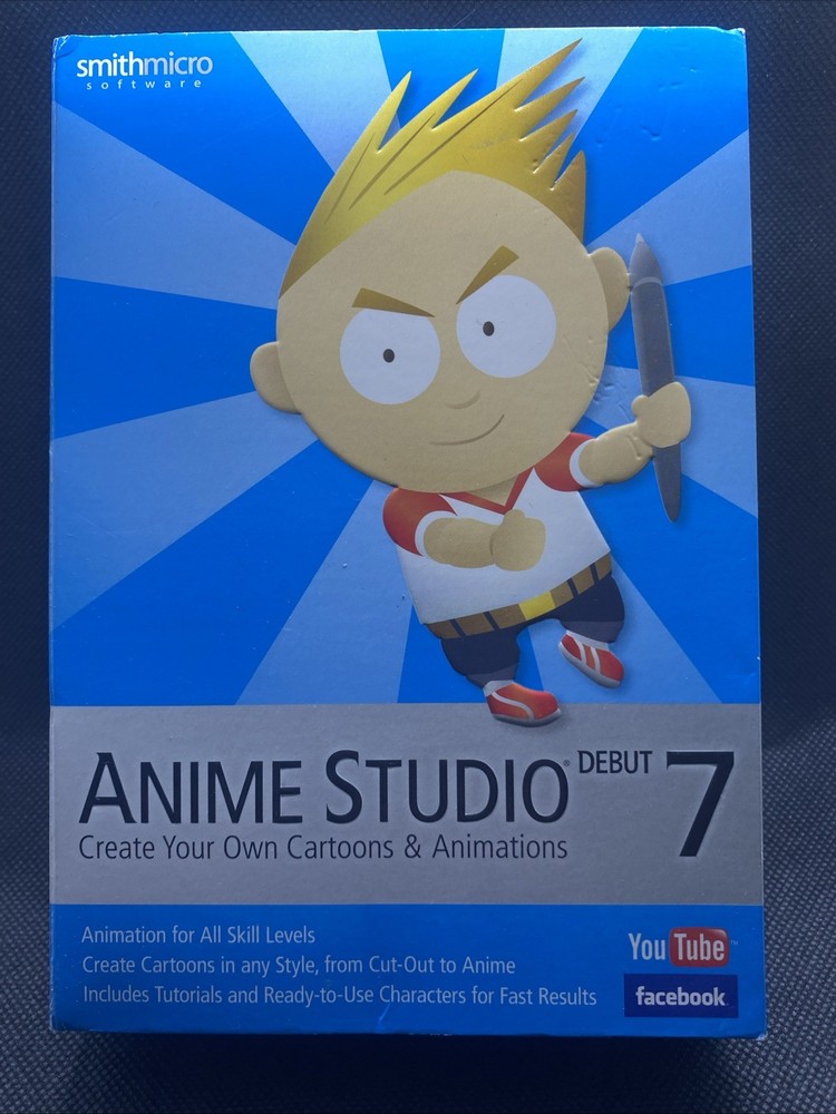 Smith Micro Anime Studio Debut 7 for PC, Mac Opened Box