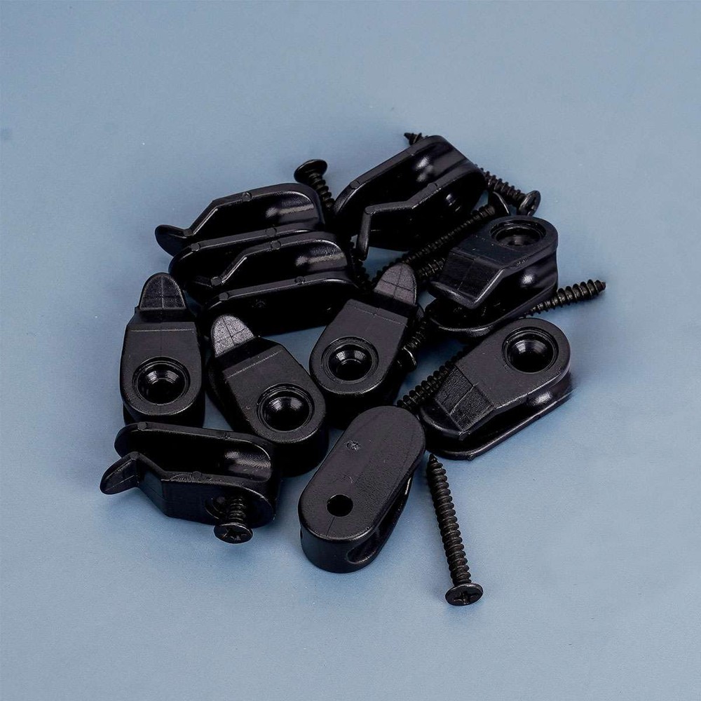 10 Pcs String Light Clips Plastic Cable Clips Outdoor Wire Wall Clips With Screw