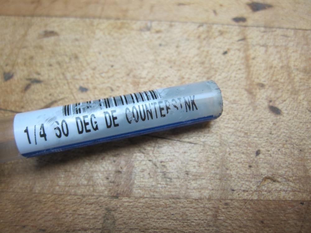 Micro 100 1/4" double end countersink solid carbide 6 fl 60 deg