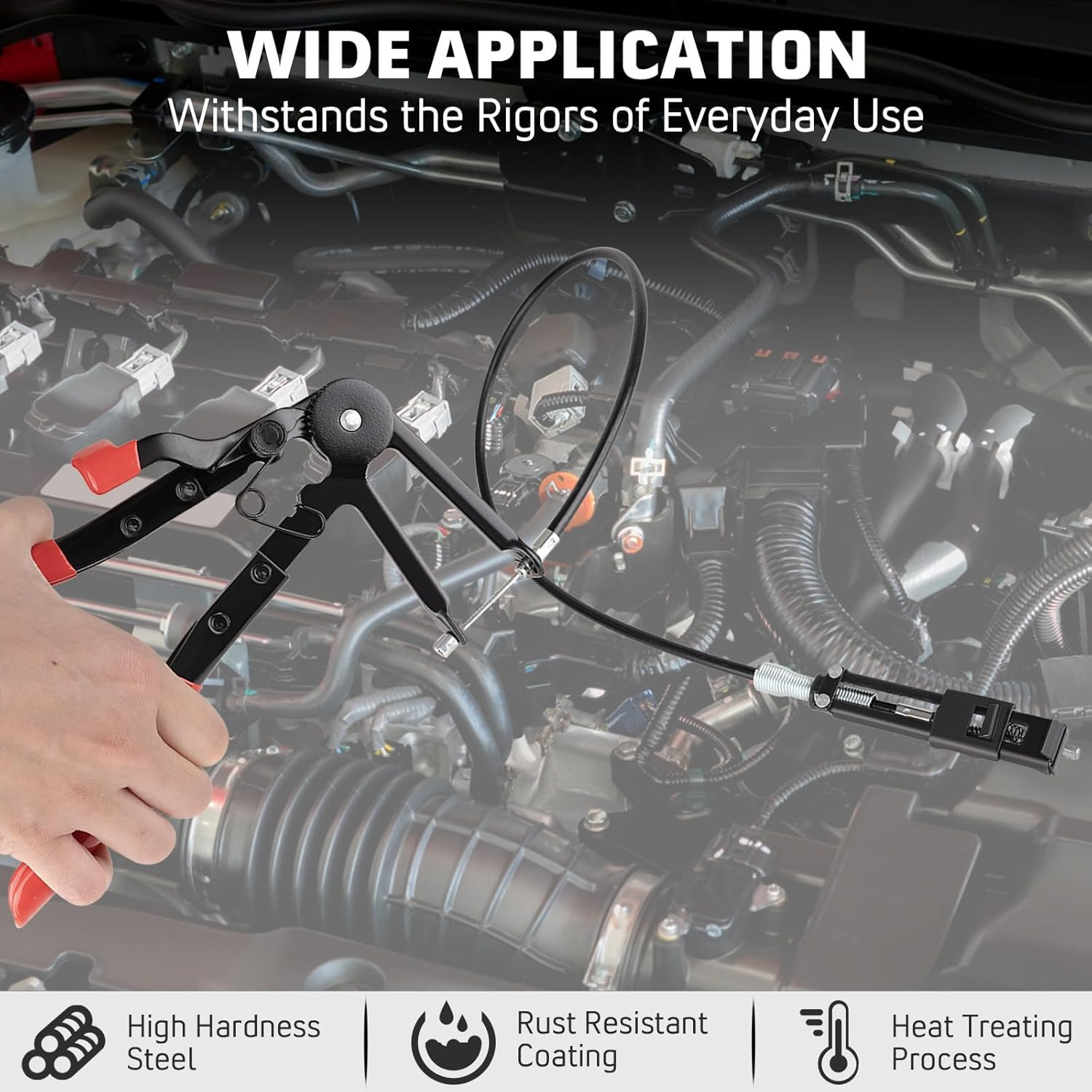 10Pc Hose Clamp Clip Remover Pliers Wire Long Reach Kit Fuel Oil Water Hose Tool