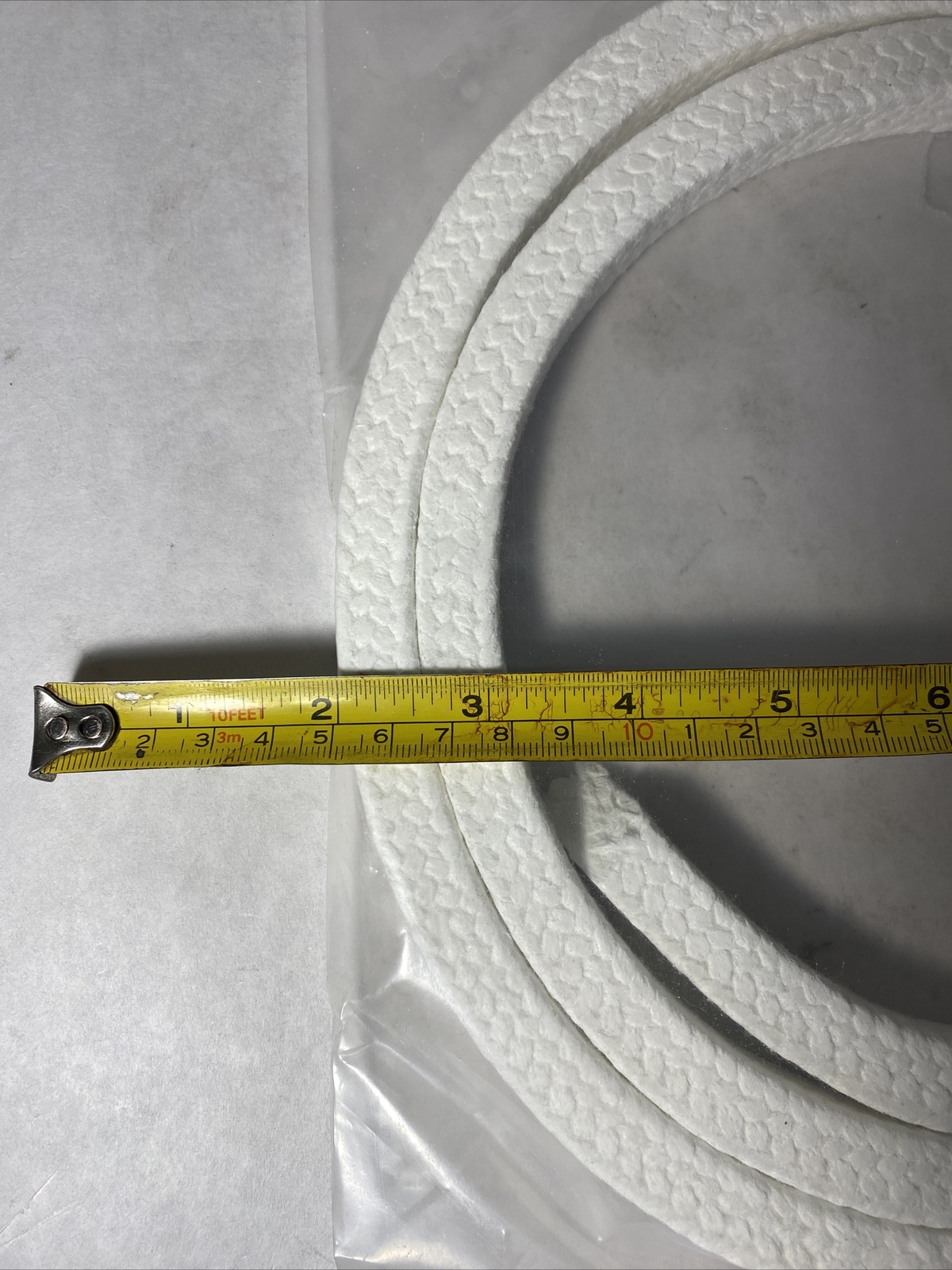 Teflon PTFE Square Braided Rope Packing 14mm Or 9/16” Sq x63” long weight 13oz