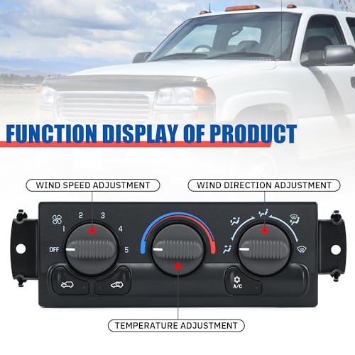 Front Climate Control Module Panel for GMC Sierra Chevy Silverado 1999-2002