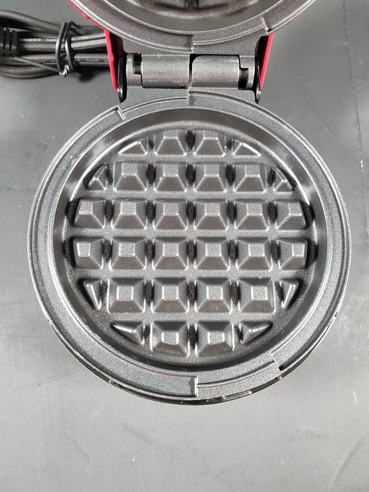 Red Dash Egg Bite Maker w/ 4 Molds & Dash Mini Waffle Maker