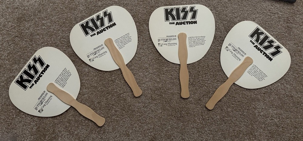 KISS 2000 Butterfield Auction Book and Auction Paddle Lot