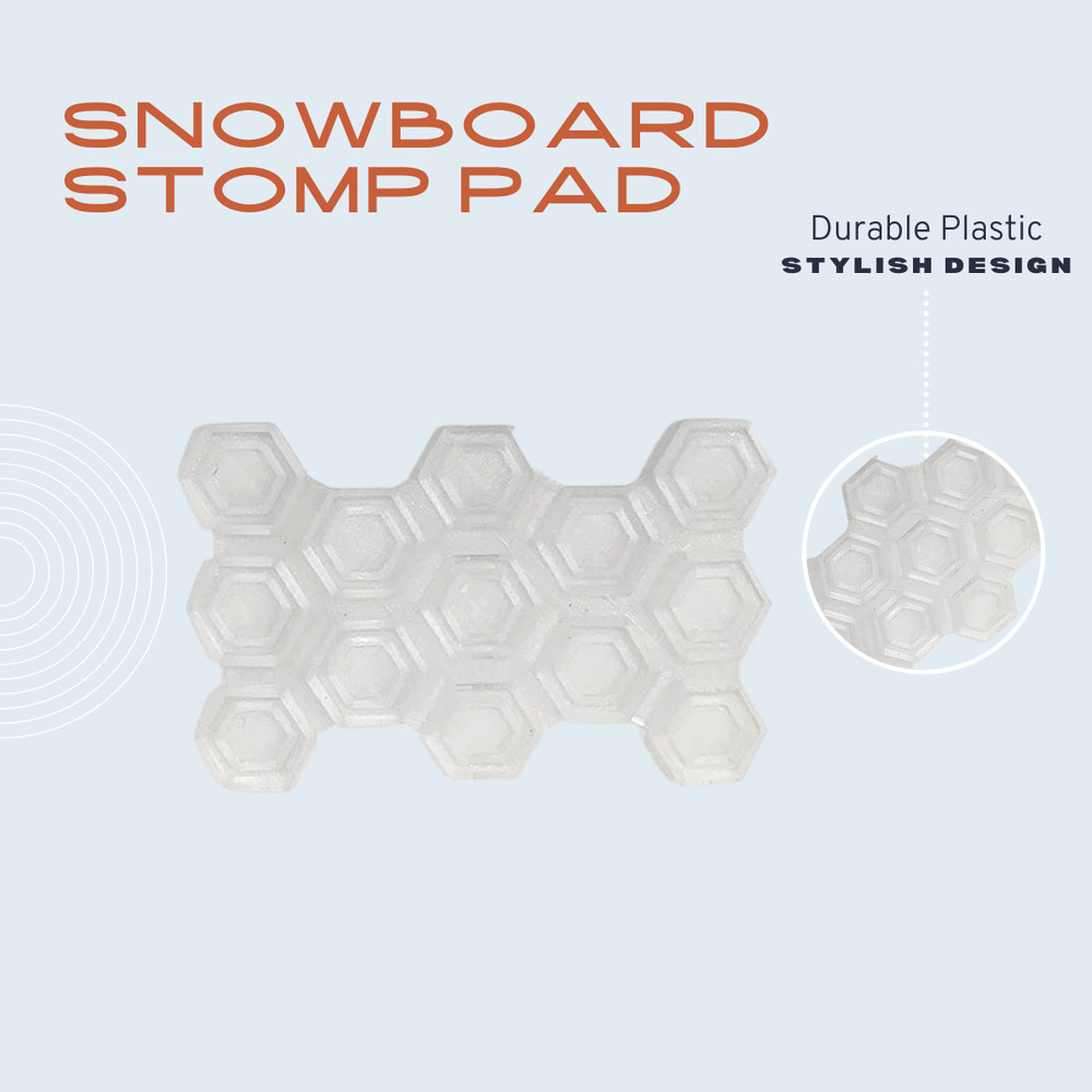 Clear Snowboard Stomp Pad - Hexagon Pattern
