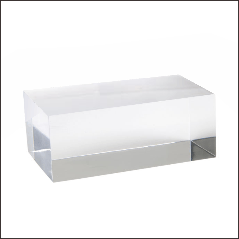 Optical Display - d7.CLR - Large Rectangular Acrylic Block in Clear