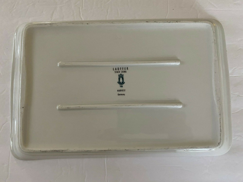 Lauffer Stack China Harvest Germany Handled Rectangle Serving Tray Platter