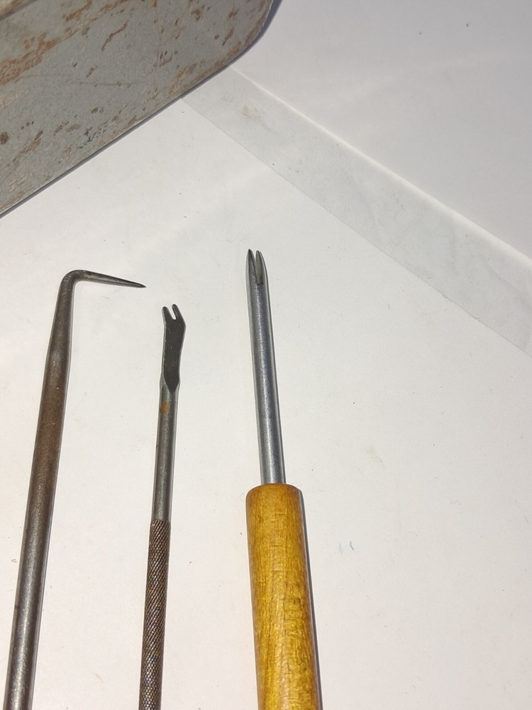 Small Metal Tool Box With Misc. Tools & Parts (s)