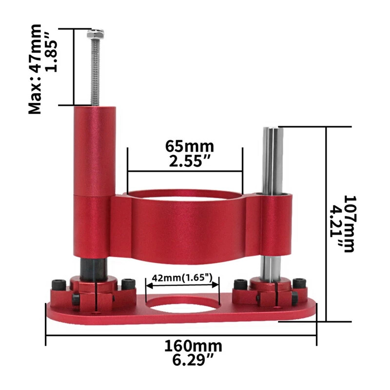 Aluminum Router Table Insert Plate Kit-Wood Router Lifting Base Working Tool