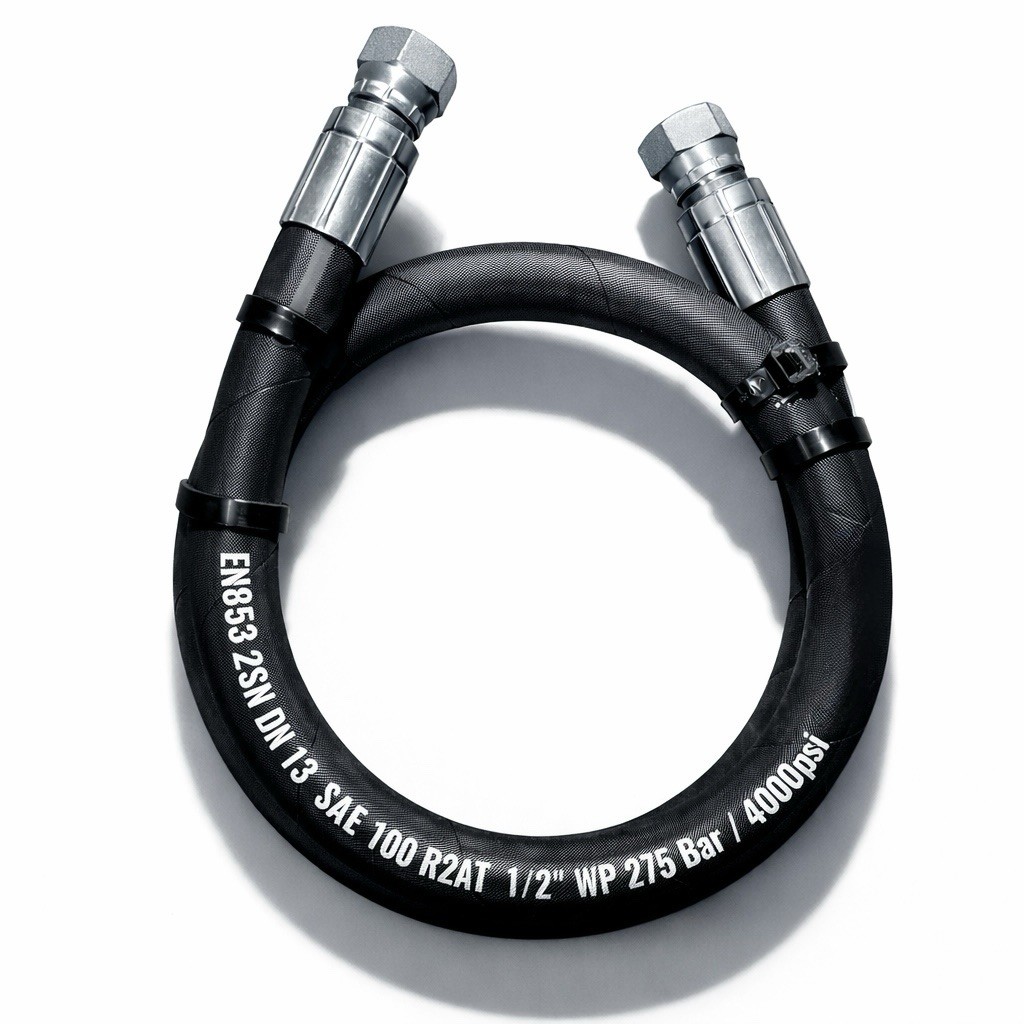 1/2” Hydraulic Hose Assembly - #10 JIC Female Straight Swivel Fitting, 5/8 F JIC