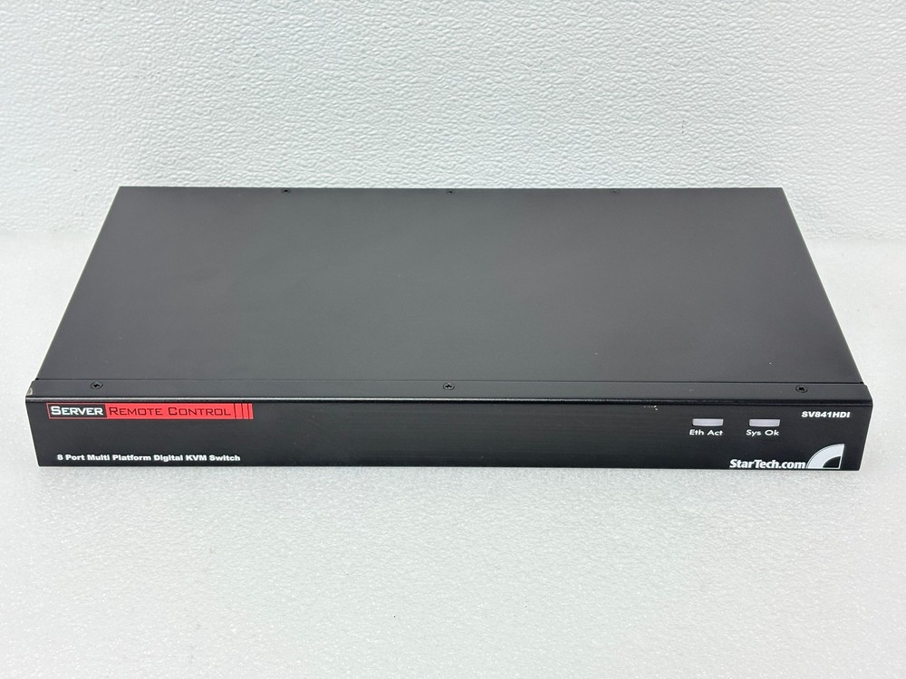 StarTech SV841HDI 8-Port Multi-Platform Digital IP KVM Switch Only - Black