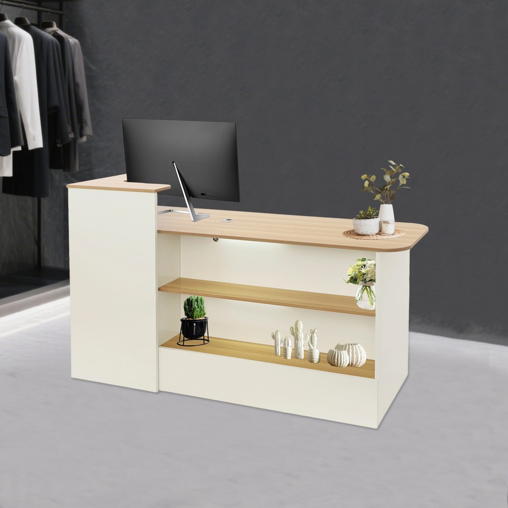 Modern Reception Desk, Reception Desk, Reception Desk with a Lockable Drawer