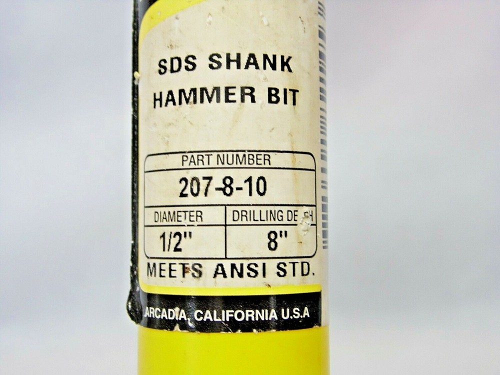 Relton SDS Shank Hammer Bit 207-8-10