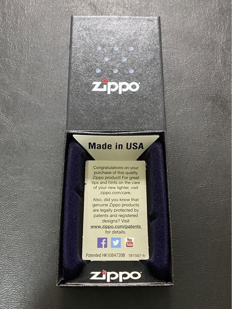 Zippo Fire Stripe Silver Etching One Sided Processing Lighter Regular Japan