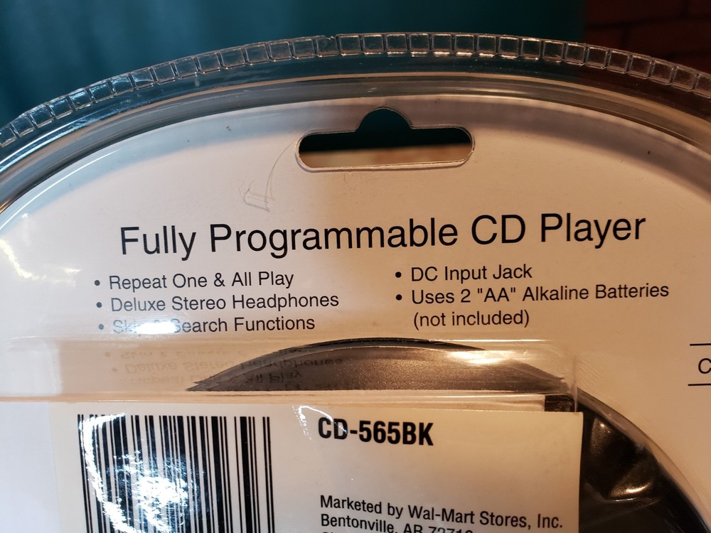 Durabrand Programmable CD Player Headphones CD-565 Black-Silver Brand New Y2K