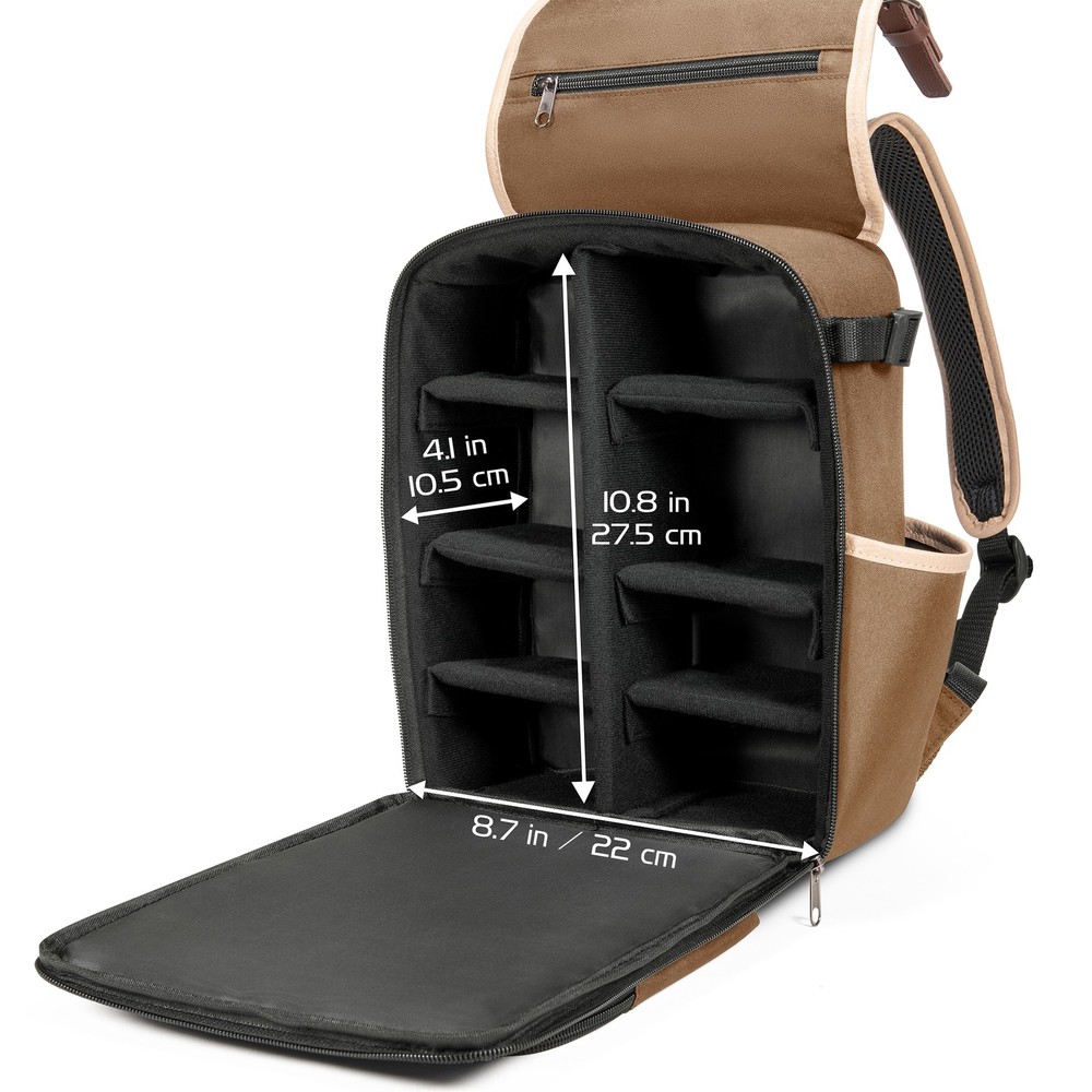 ENHANCE Designer Edition Small MTG Backpack with Customizable Interior (Tan)