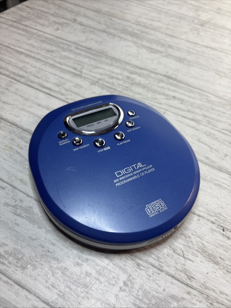 Durabrand Model CD-85 CD Player Tested Working Blue