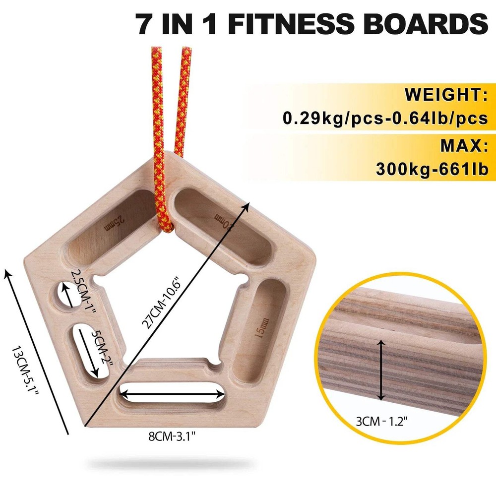 Double-Sided Hang board Rock Climbing Fingerboard