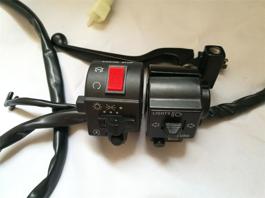 1 Pair Motorcycle 7/8" Handlebar Horn Light Headlight On/Off Switch Controller