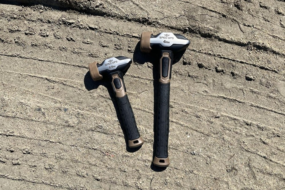Spec Ops Tools Blacksmith Hammer, 4 lb Sledge hammer with Removable Soft Mall...