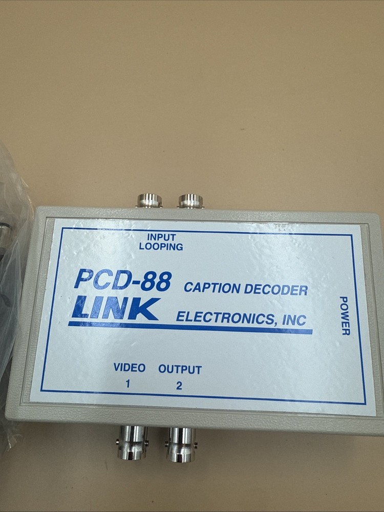 Link Electronics PCD-88 Portable Closed Caption Decoder CC1 CC2 Switchable