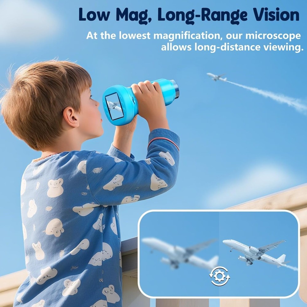 1000X Handheld Microscope for Kids, 4K 2.4" Screen Digital Kids Microscopes