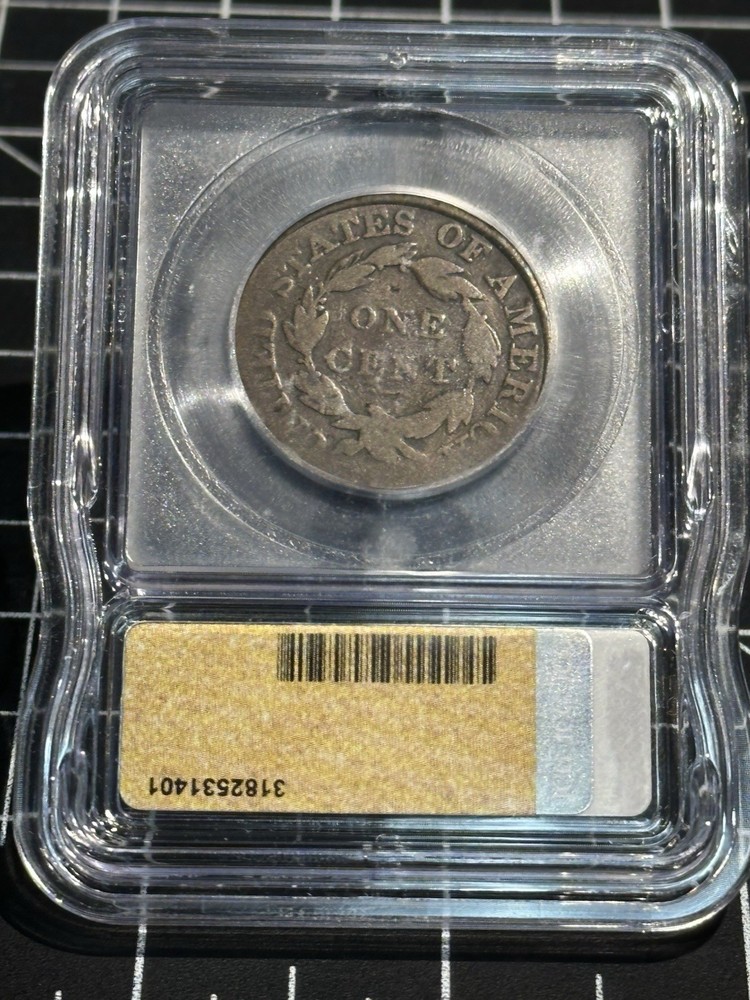 1825 Coronet Head Large Cent 1c ICG G4