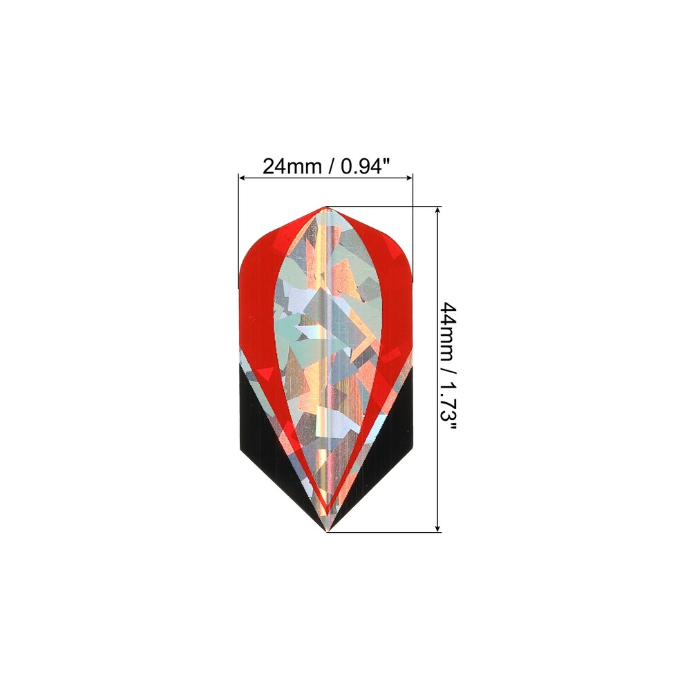 Slim Dart Flights, 6 Pack PET Dart Accessories, Oval Pattern