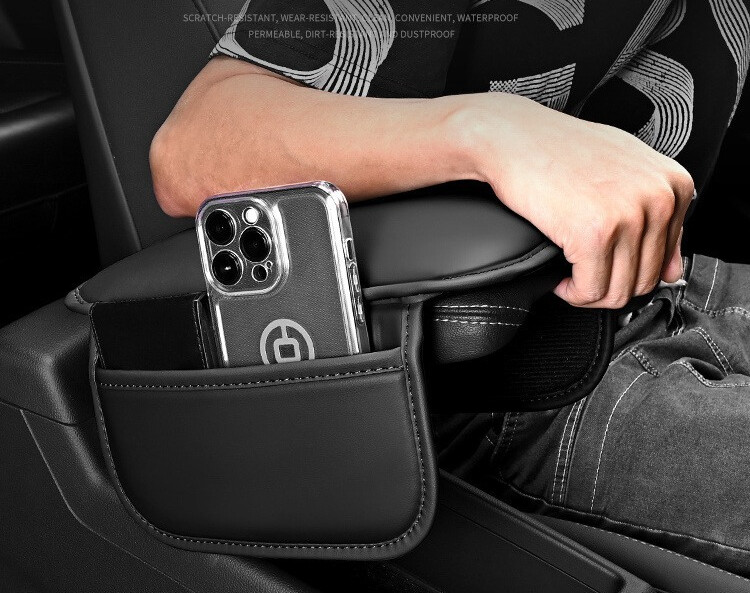 Car Armrest Cushion Cover Center Console Box Pad Mat with Pocket For Honda New