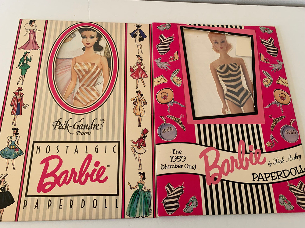VINTAGE PAPER DOLL BARBIES     NUMBER ONE & NOSTALGIC BARBIE