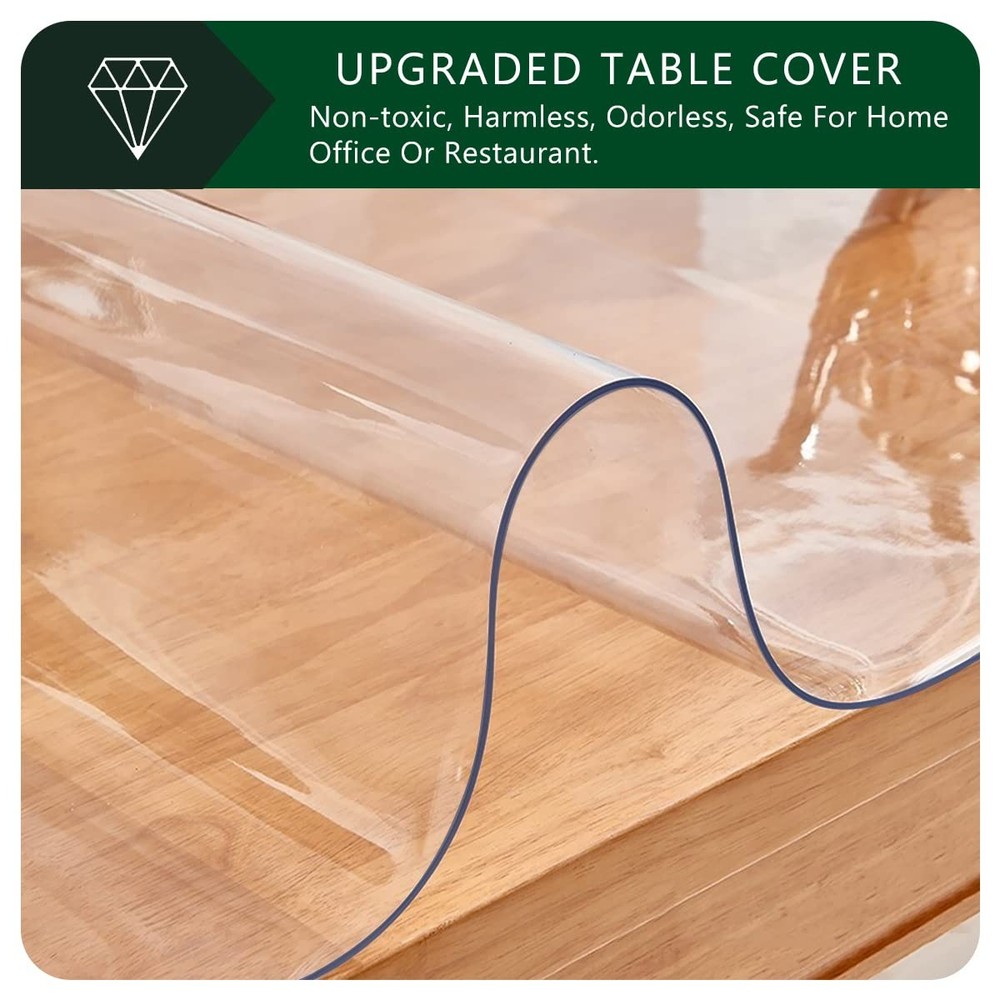 Clear Table Cover Protector Waterproof PVC Dining Desk Pad